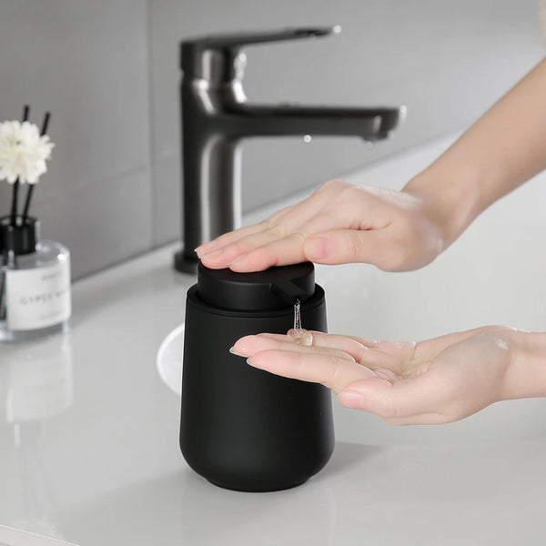 Matte Black Refillable Soap Dispenser – 11oz-bathroom-Krewe Home Interiors