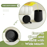 Matte Black Refillable Soap Dispenser – 11oz-bathroom-Krewe Home Interiors