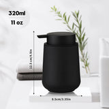 Matte Black Refillable Soap Dispenser – 11oz-bathroom-Krewe Home Interiors