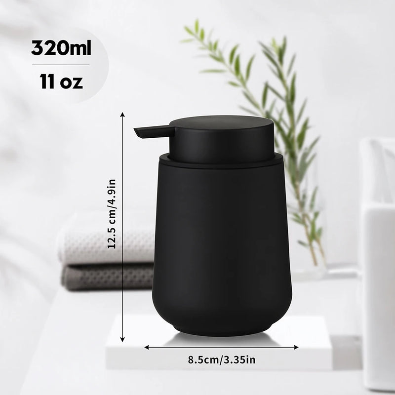 Matte Black Refillable Soap Dispenser – 11oz-bathroom-Krewe Home Interiors