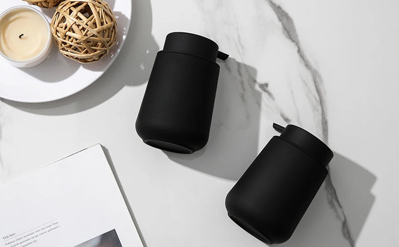 Matte Black Refillable Soap Dispenser – 11oz-bathroom-Krewe Home Interiors