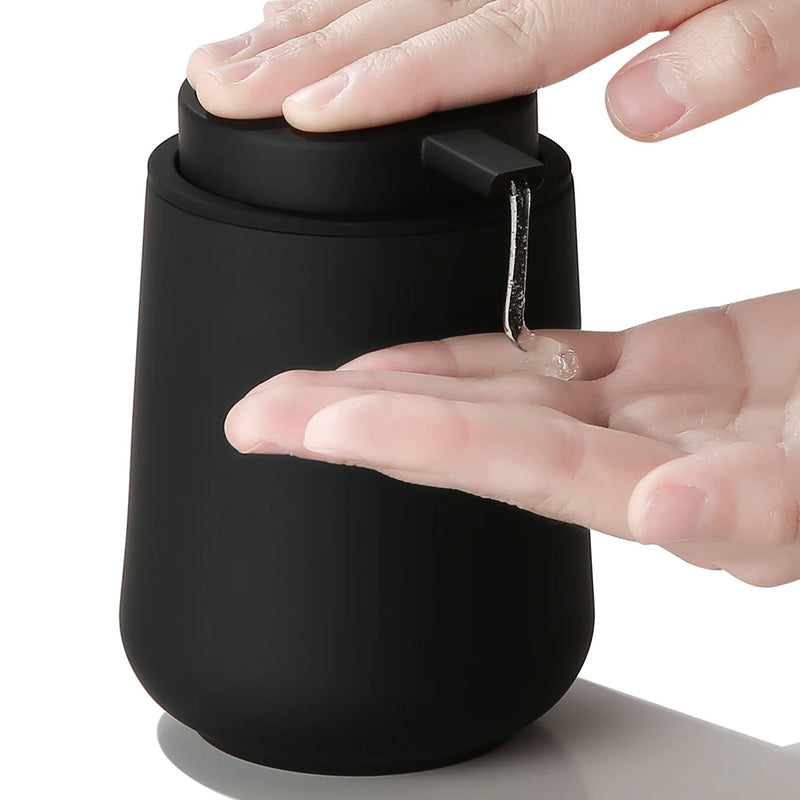 Matte Black Refillable Soap Dispenser – 11oz-bathroom-Krewe Home Interiors