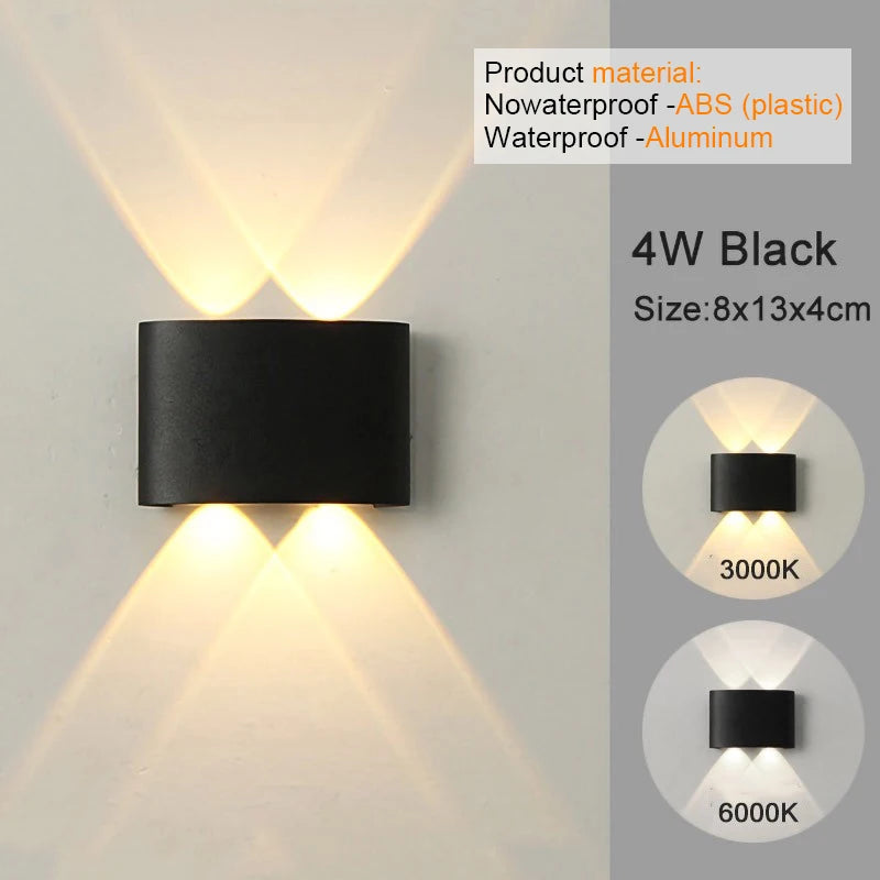 Modern LED Wall Sconce – Up & Down Wall Light-Home decor-Krewe Home Interiors
