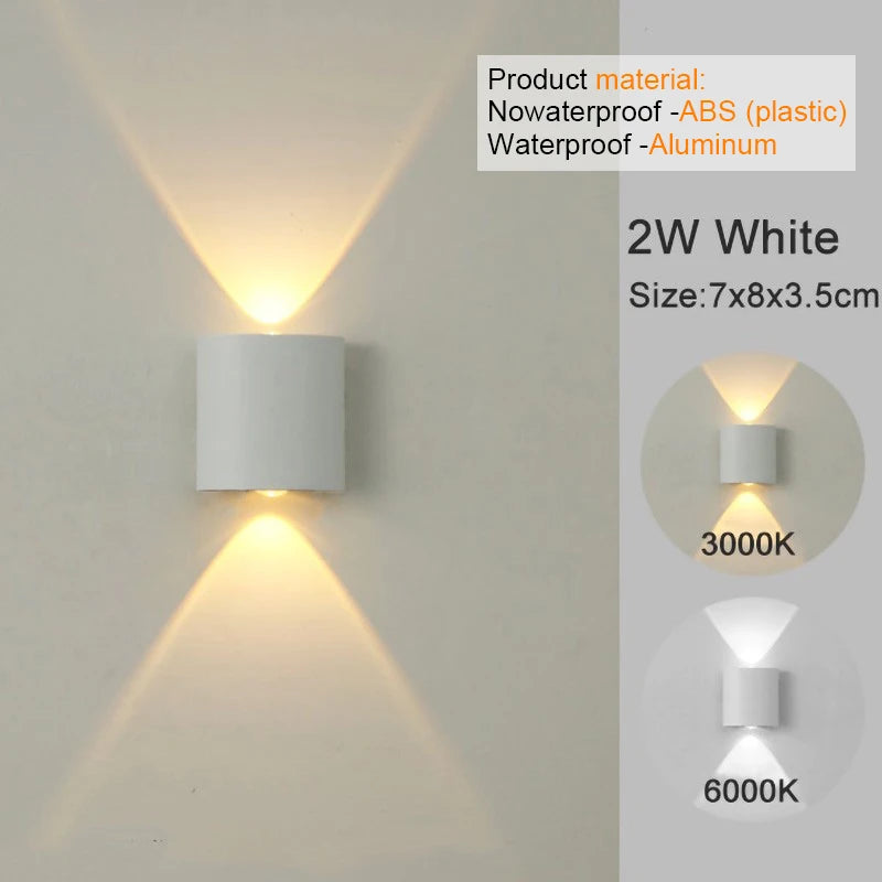 Modern LED Wall Sconce – Up & Down Wall Light-Home decor-Krewe Home Interiors