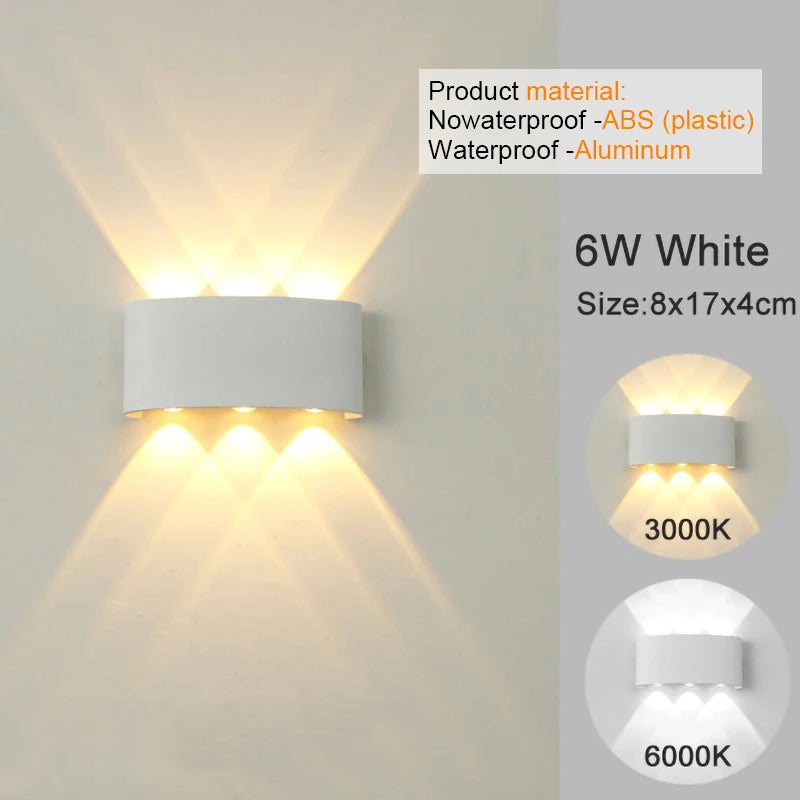 Modern LED Wall Sconce – Up & Down Wall Light-Home decor-Krewe Home Interiors