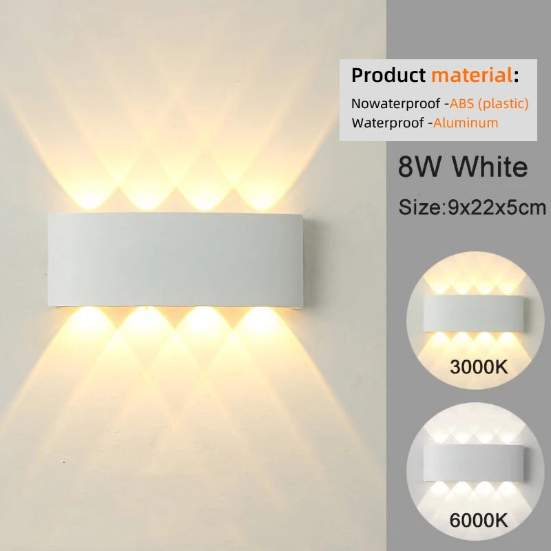 Modern LED Wall Sconce – Up & Down Wall Light-Home decor-Krewe Home Interiors