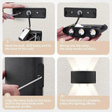 Modern LED Wall Sconce – Up & Down Wall Light-Home decor-Krewe Home Interiors