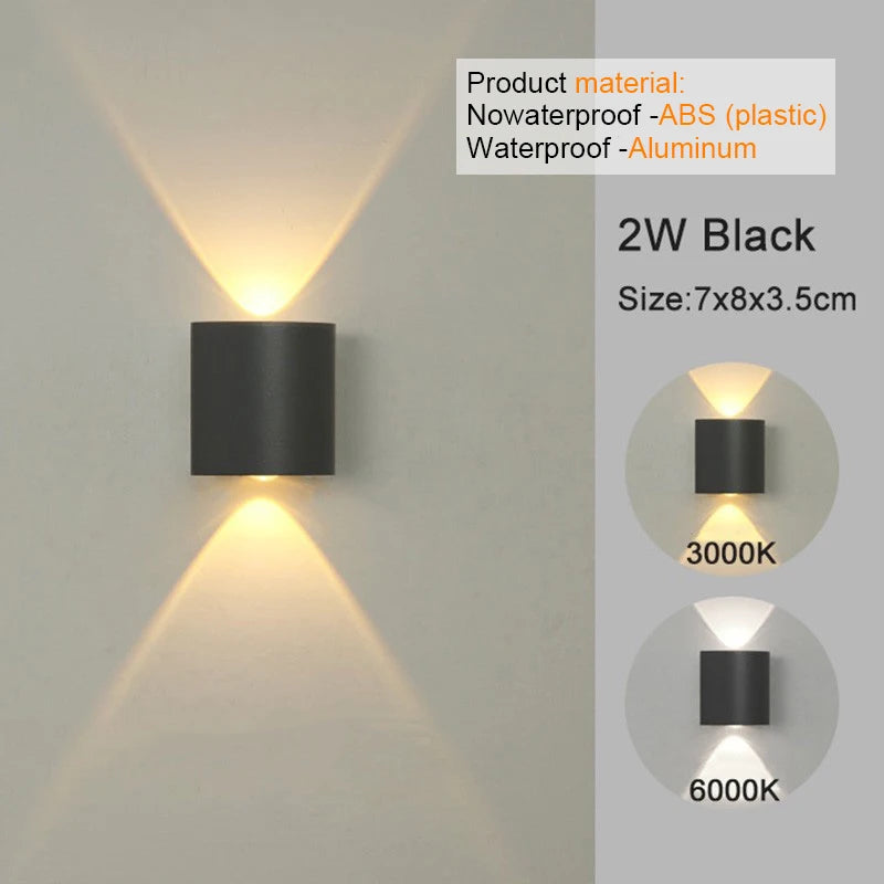 Modern LED Wall Sconce – Up & Down Wall Light-Home decor-Krewe Home Interiors