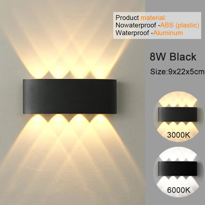 Modern LED Wall Sconce – Up & Down Wall Light-Home decor-Krewe Home Interiors