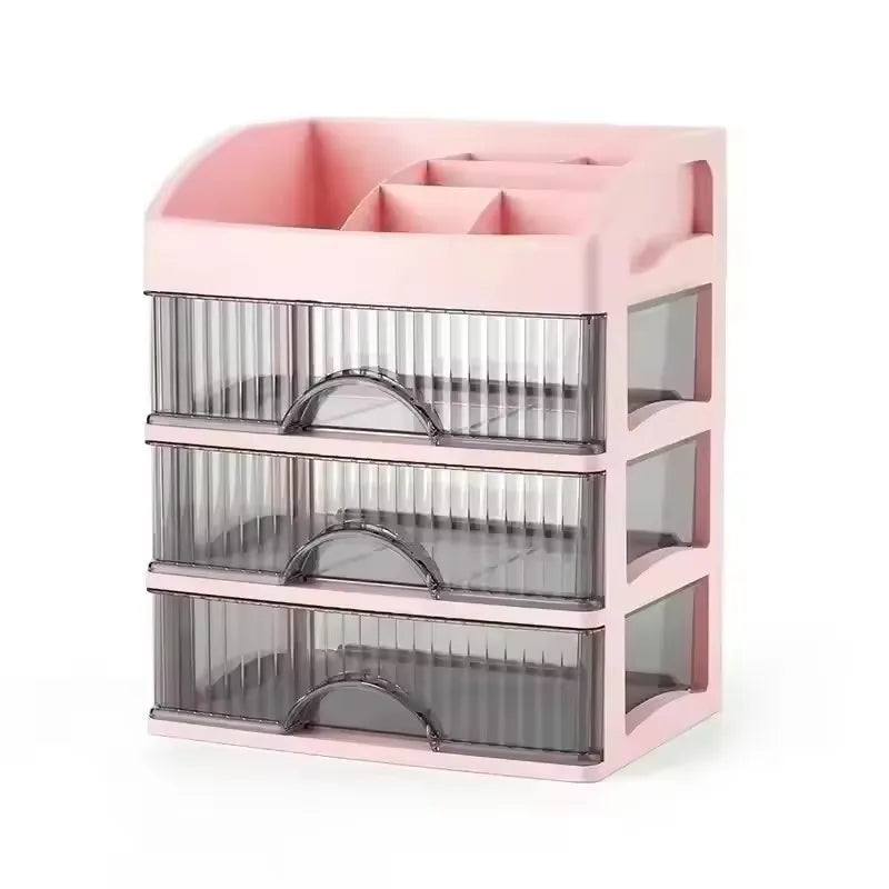 Plastic Makeup Drawer Storage Organizer – Modern Design-bathroom-Krewe Home Interiors
