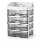 Plastic Makeup Drawer Storage Organizer – Modern Design-bathroom-Krewe Home Interiors