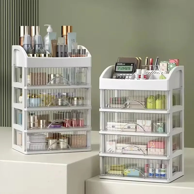 Plastic Makeup Drawer Storage Organizer – Modern Design-bathroom-Krewe Home Interiors
