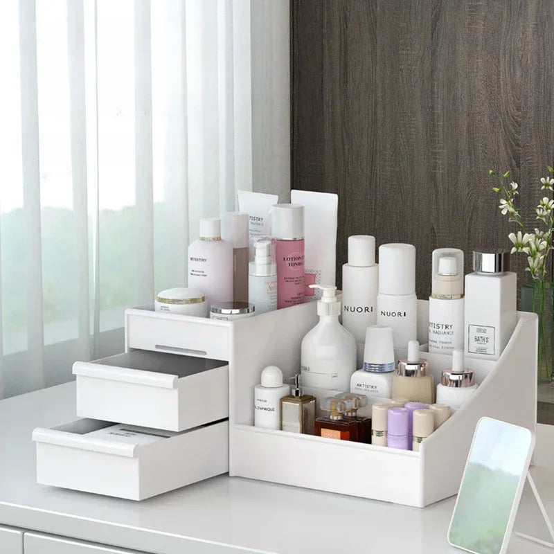 Plastic Makeup Drawer Storage Organizer – Modern Design-bathroom-Krewe Home Interiors