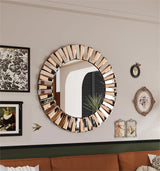 Starburst Round Accent Mirror – Silver Venetian Wall Mirror-Home decor-Krewe Home Interiors