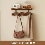 Wall-Mounted Bamboo Coat Rack with Hooks – Entryway Organizer-Home decor-Krewe Home Interiors
