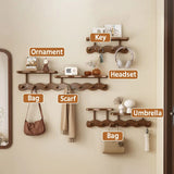 Wall-Mounted Bamboo Coat Rack with Hooks – Entryway Organizer-Home decor-Krewe Home Interiors