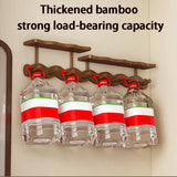 Wall-Mounted Bamboo Coat Rack with Hooks – Entryway Organizer-Home decor-Krewe Home Interiors